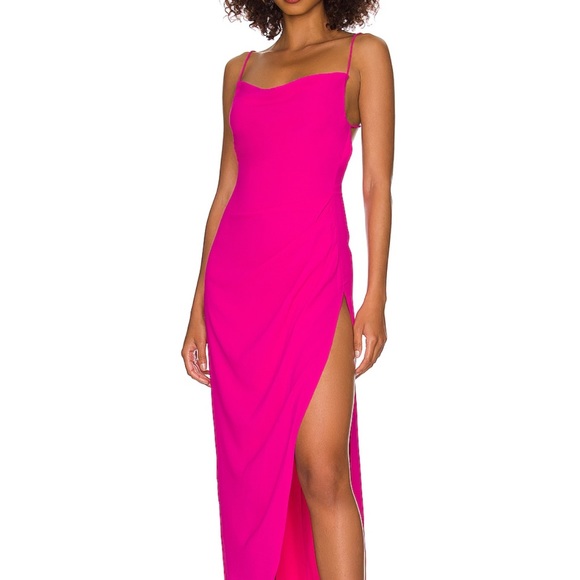 Revolve More to come pink maxi dress size XS great condition - Picture 2 of 3